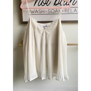 Express Ivory Pleated Cami